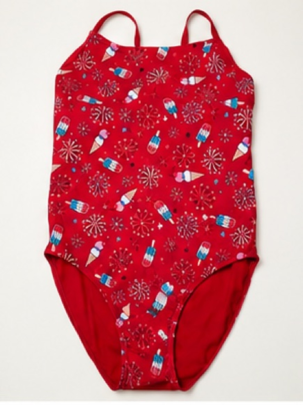 Cat & Jack Red Ice Cream & Fireworks Skater Skirt